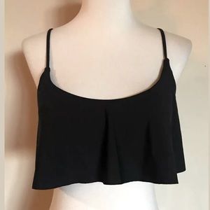 Red Carter Splice and Dice Flounce Bikini Top